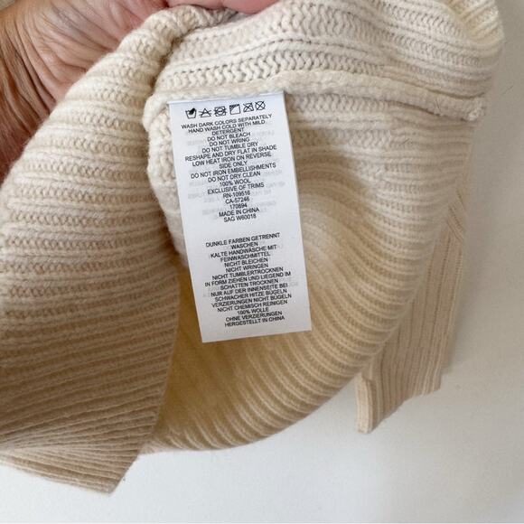 Victorinox Gradient Off White Wool Cable Knit Sweater S - Picture 6 of 6